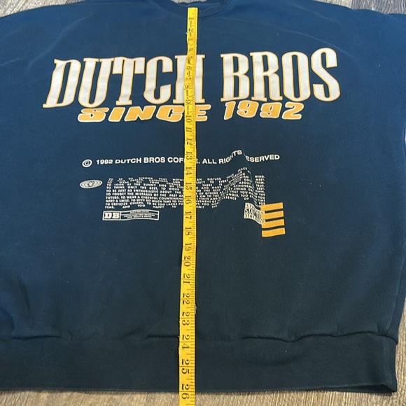 ✌️Rare Dutch Bros Navy w/Gold Oversized Crewneck - Picture 7 of 9